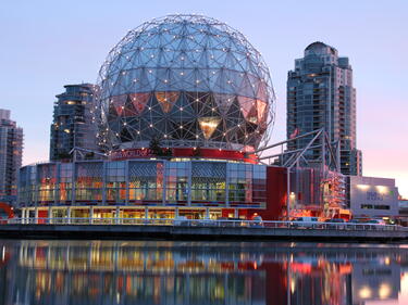 the globe at Science World Vancouver