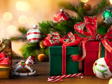 Photo of Christmas presents and decorations