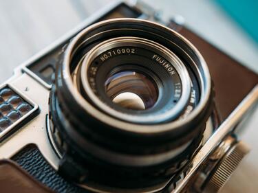 Artistic photo of a camera