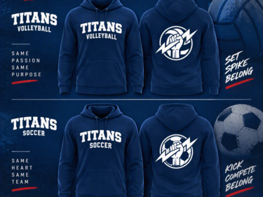 Graphic of team logo hoodies