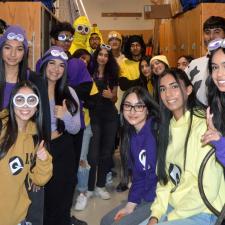 Students in minions costumes