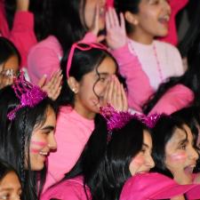 Students cheering